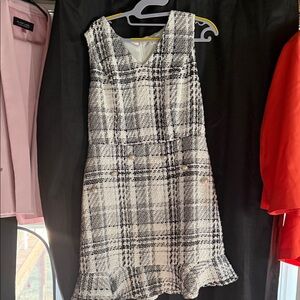 VENUS Black and White Plaid Dress
